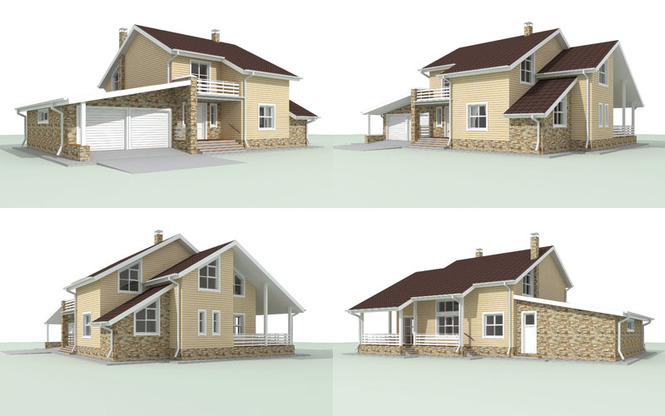 Визуализация модели дома с текстурами — подход 2