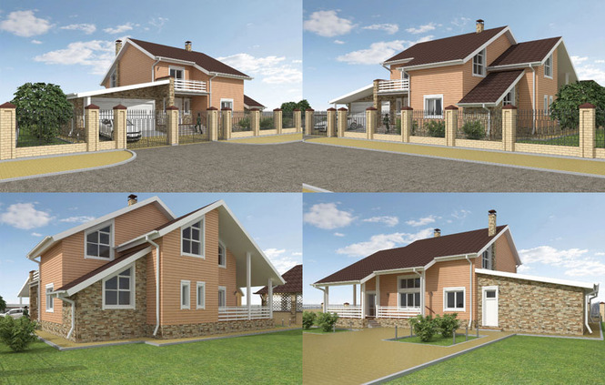 Визуализация модели дома с текстурами — подход 3